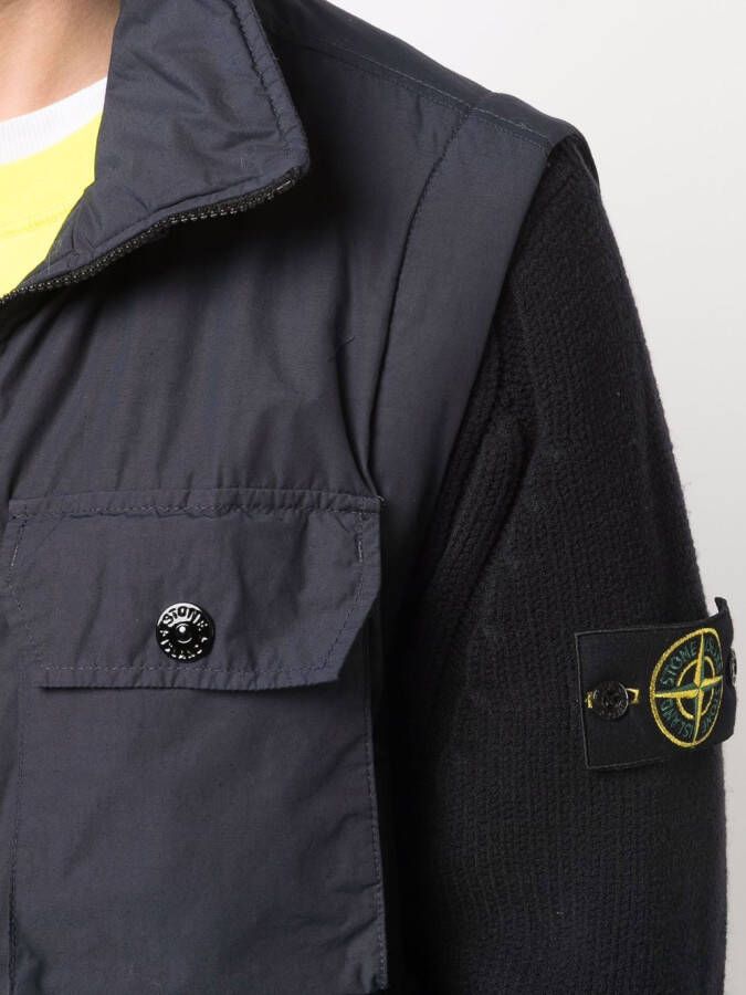 Stone Island Jas met afneembare mouwen Blauw