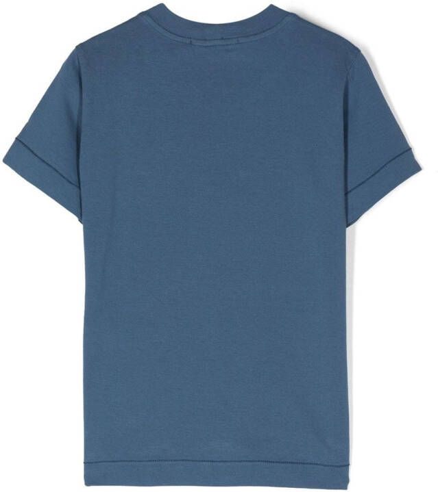 Stone Island Junior T-shirt met patch Blauw