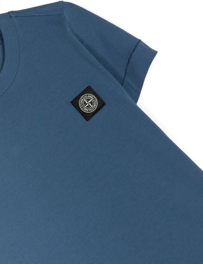 Stone Island Junior T-shirt met patch Blauw