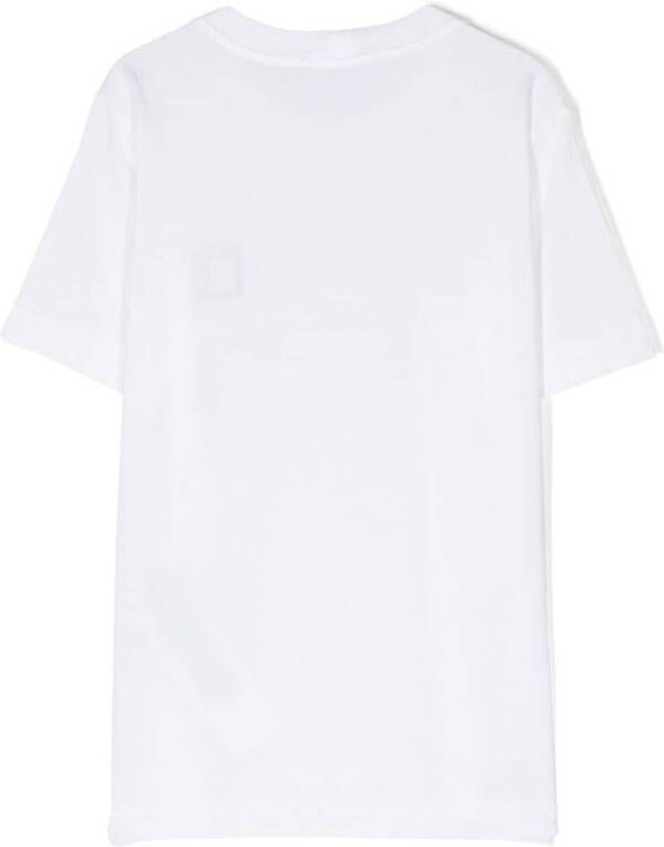 Stone Island Junior T-shirt met patch Wit