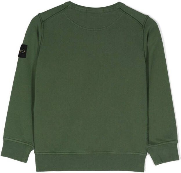 Stone Island Junior Sweater met patch Groen