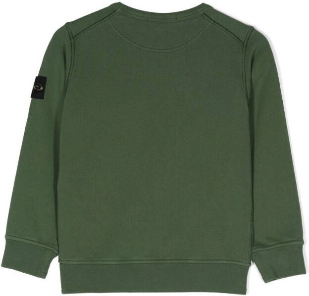 Stone Island Junior Sweater met patch Groen