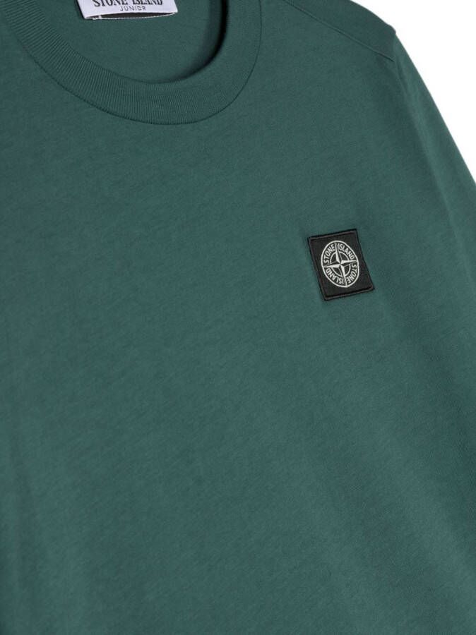 Stone Island Junior T-shirt met Compass-logopatch Groen