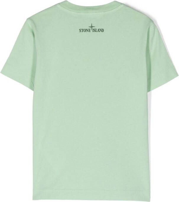 Stone Island Junior T-shirt met print Groen