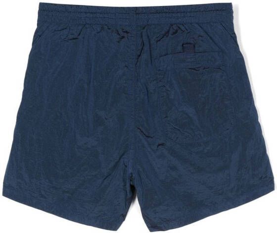 Stone Island Junior Shorts met logopatch Blauw