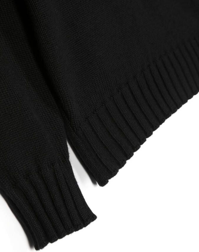 Stone Island Junior Trui met trechterhals Zwart