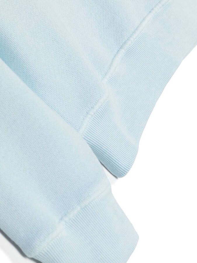 Stone Island Junior Hoodie met Compass patroonn Blauw