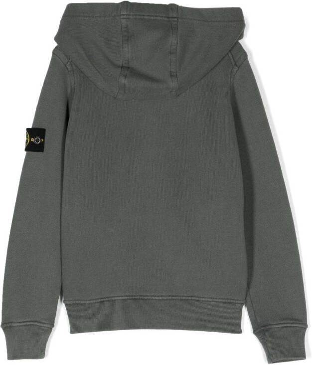 Stone Island Junior Hoodie met logopatch Grijs