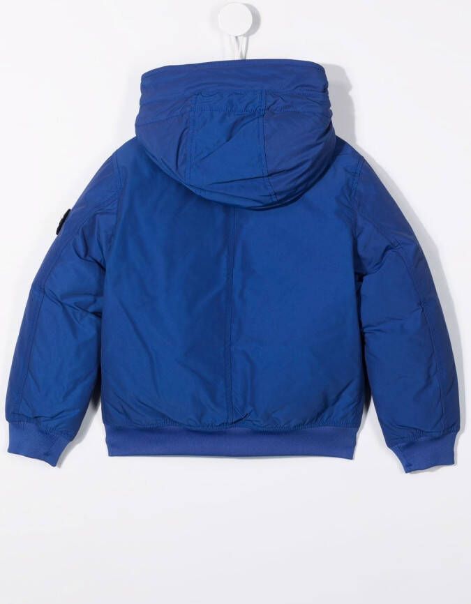 Stone Island Junior Jack met logopatch Blauw