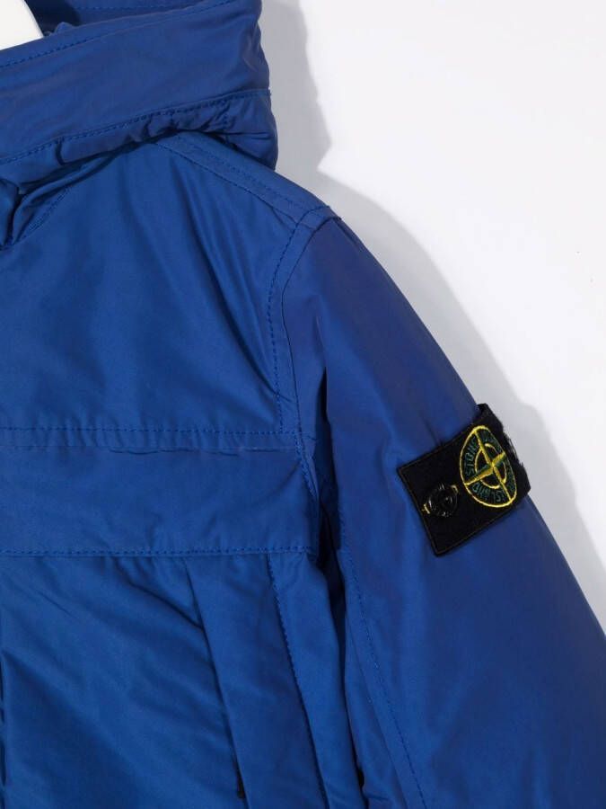 Stone Island Junior Jack met logopatch Blauw