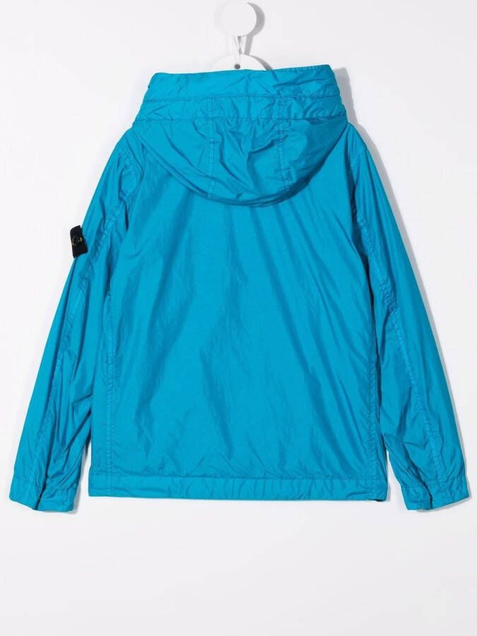 Stone Island Junior Jack met logopatch Blauw