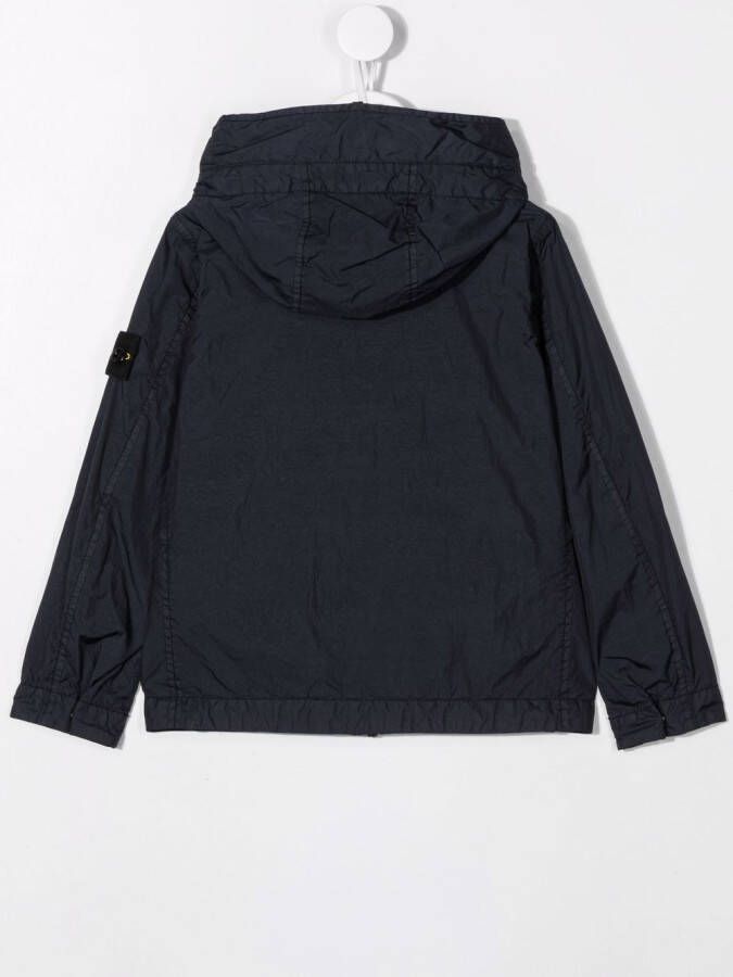 Stone Island Junior Jack met logopatch Blauw