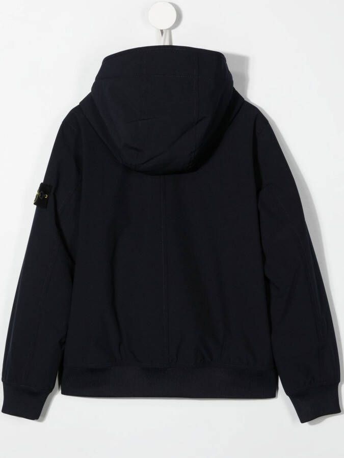 Stone Island Junior Jack met logopatch Blauw