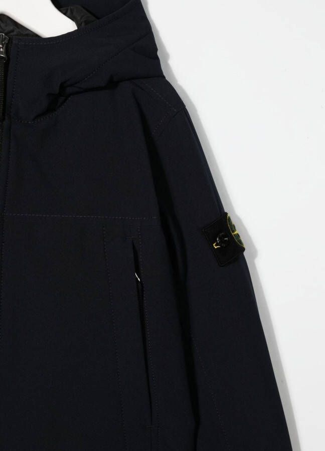 Stone Island Junior Jack met logopatch Blauw
