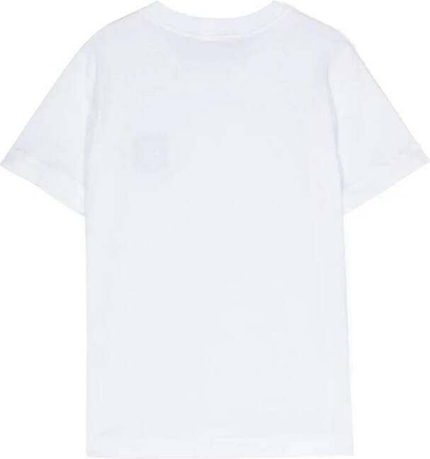 Stone Island Junior Katoenen jersey T-shirt Wit