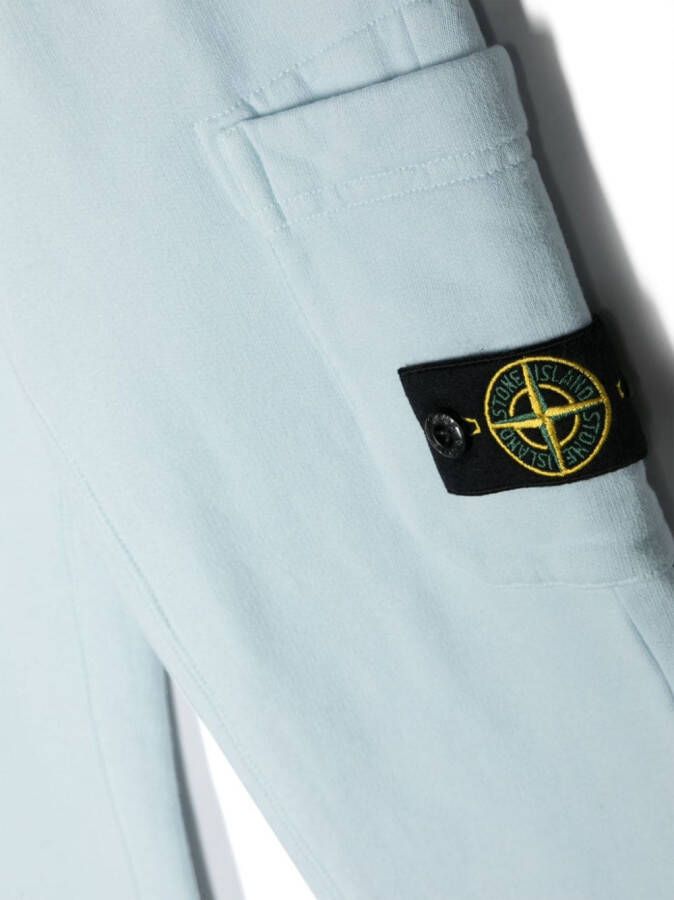 Stone Island Junior Katoenen trainingsbroek Blauw