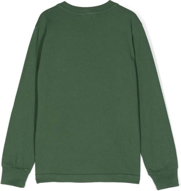 Stone Island Junior Sweater met logopatch Groen