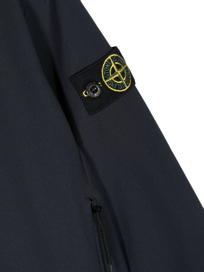 Stone Island Junior Jack met logopatch Blauw