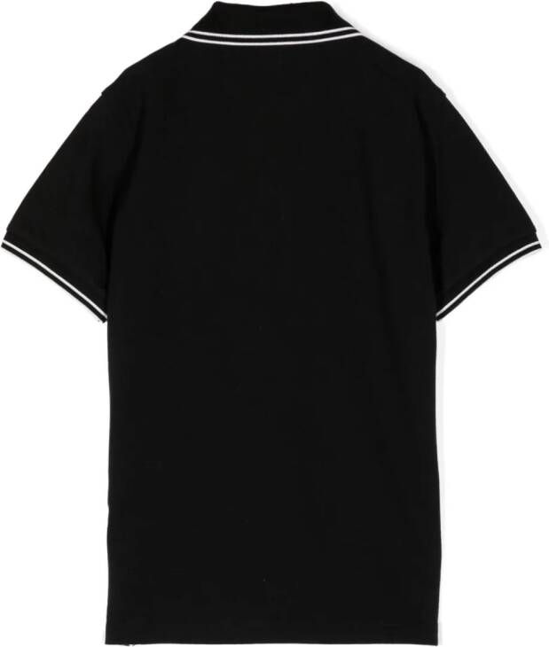 Stone Island Junior Poloshirt met logopatch Zwart