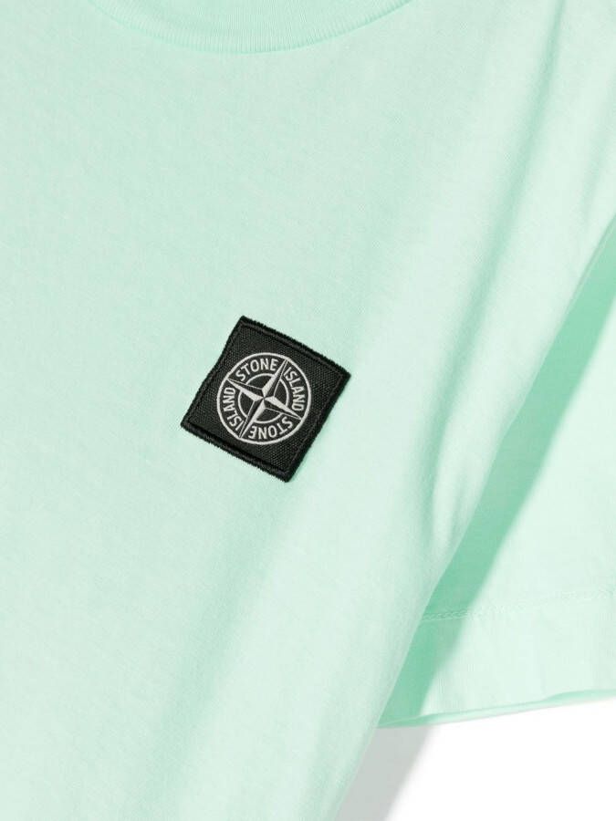 Stone Island Junior T-shirt met logopatch Groen