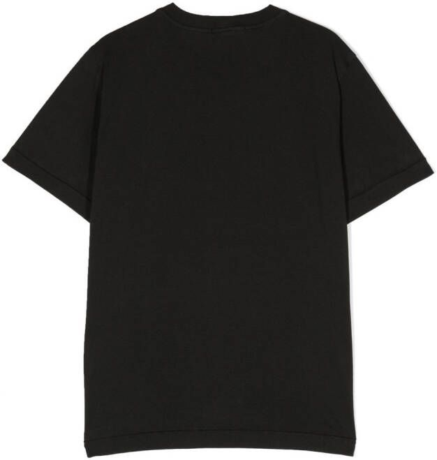 Stone Island Junior T-shirt met logopatch Zwart