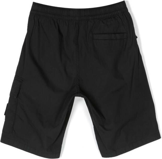 Stone Island Junior Shorts met logopatch Zwart