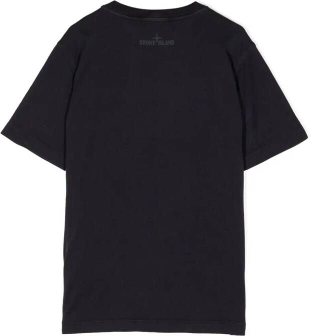 Stone Island Junior T-shirt met logoprint Blauw