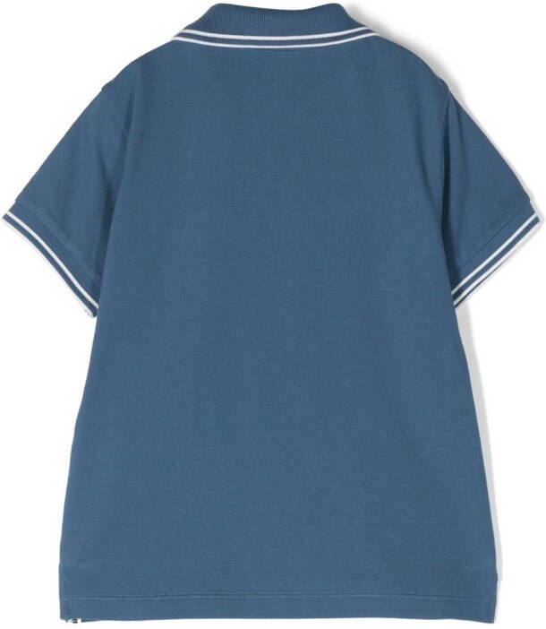 Stone Island Junior Poloshirt met logopatch Blauw