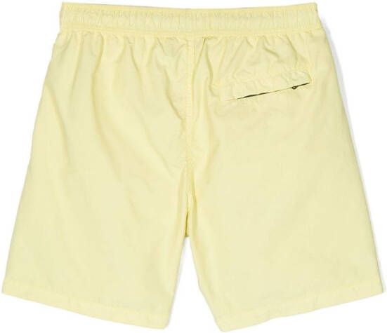 Stone Island Junior Shorts met logopatch Geel