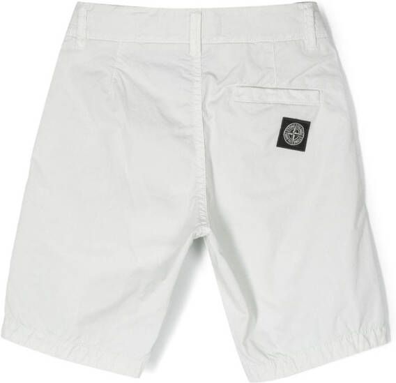 Stone Island Junior Shorts met logopatch Wit