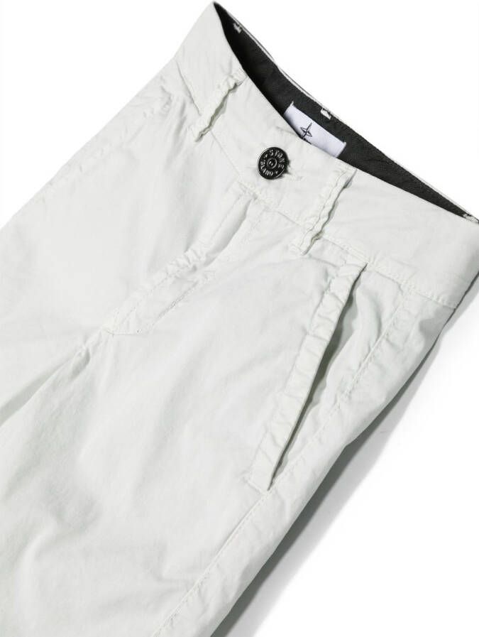 Stone Island Junior Shorts met logopatch Wit