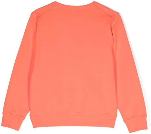 Stone Island Junior Sweater met logo-reliëf Oranje