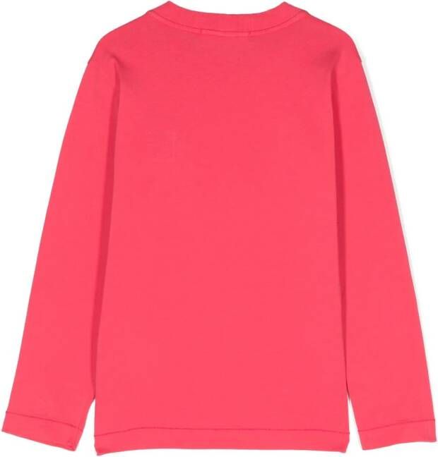 Stone Island Junior Sweater met print Roze