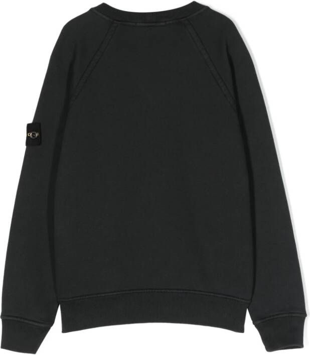 Stone Island Junior Sweater met print Zwart