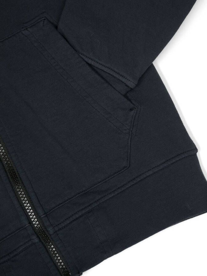 Stone Island Junior Sweater met rits Blauw