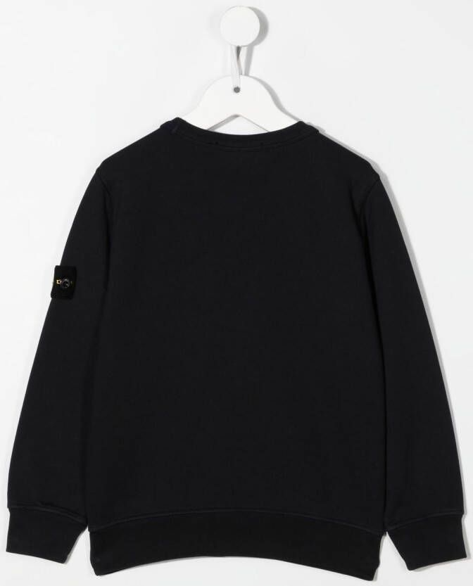 Stone Island Junior Sweater met ronde hals Blauw
