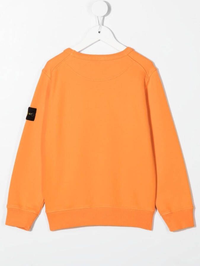 Stone Island Junior Sweater met ronde hals Oranje