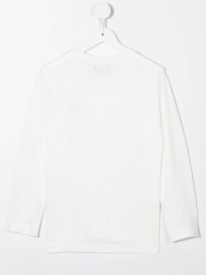 Stone Island Junior T-shirt met logopatch Wit