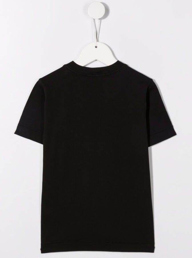 Stone Island Junior T-shirt met logopatch Zwart