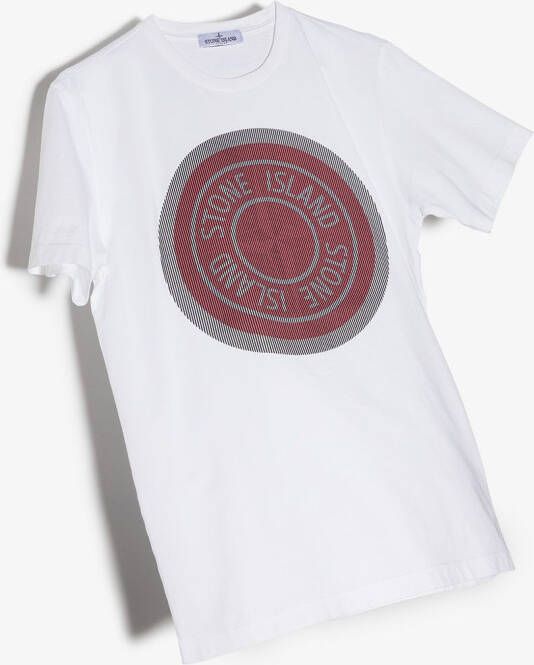 Stone Island Junior T-shirt met logoprint Wit