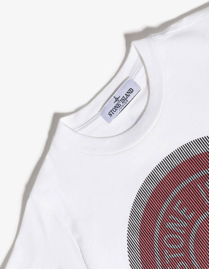 Stone Island Junior T-shirt met logoprint Wit