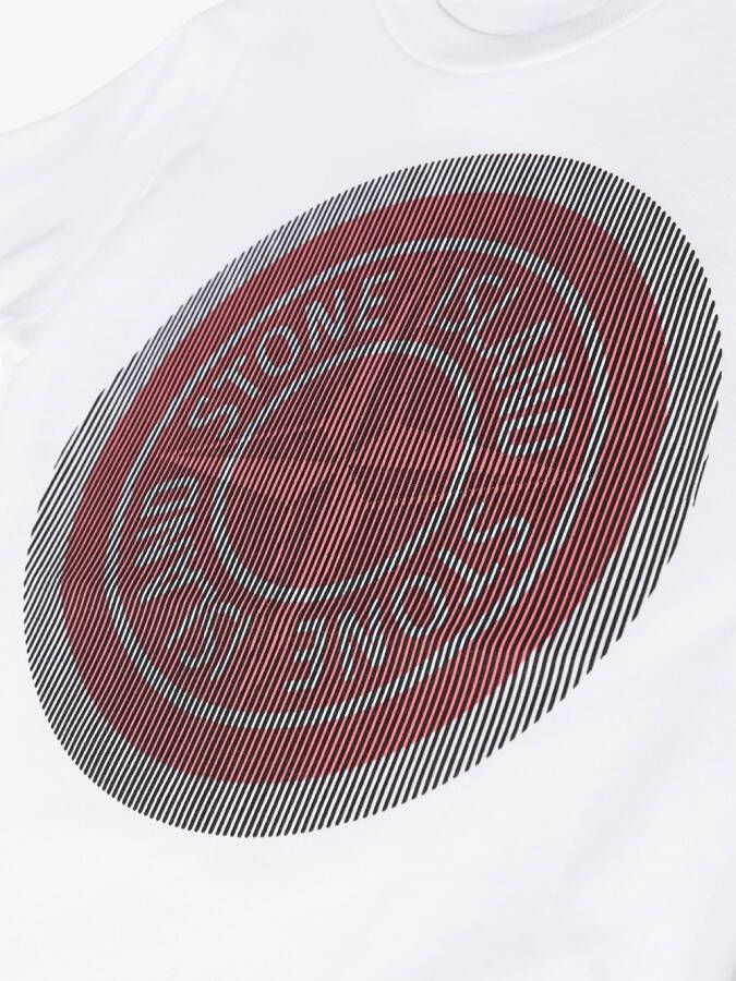 Stone Island Junior T-shirt met logoprint Wit