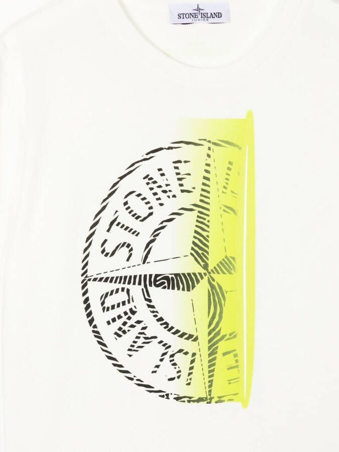 Stone Island Junior T-shirt met print Wit