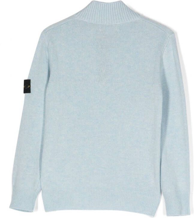 Stone Island Junior Top met Compass-logopatch Blauw