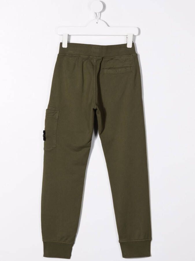 Stone Island Junior Trainingsbroek met logo Groen
