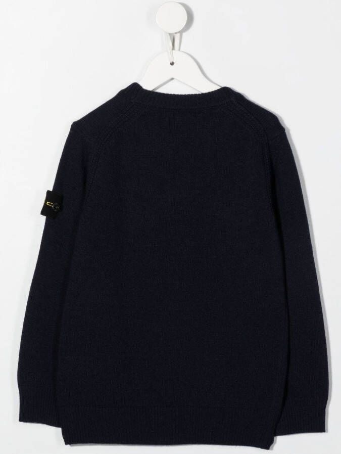 Stone Island Junior Trui met ronde hals Blauw