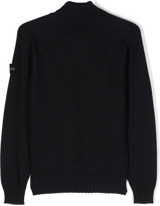 Stone Island Junior Trui met V-hals Blauw