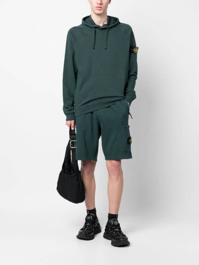 Stone Island Katoenen shorts Groen