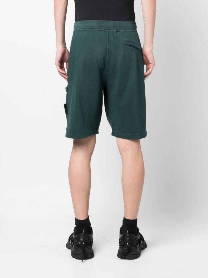 Stone Island Katoenen shorts Groen