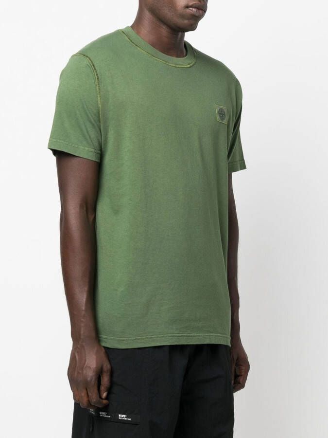 Stone Island Katoenen T-shirt Groen